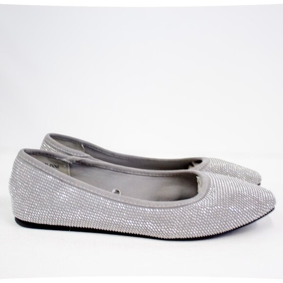 London Fog Cailin Bedazzled Ballet Flats Grey Women's Size 8.5 Wide - Picture 3 of 11